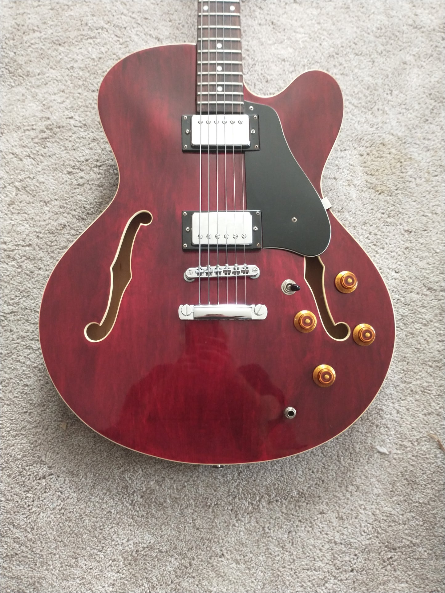 Carlo Robelli Thin Hollow Body Electric Guitar - 2000s - Wine Red - Peerless