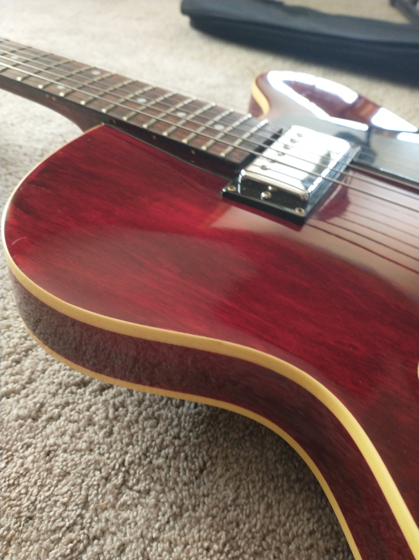 Carlo Robelli Thin Hollow Body Electric Guitar - 2000s - Wine Red - Peerless