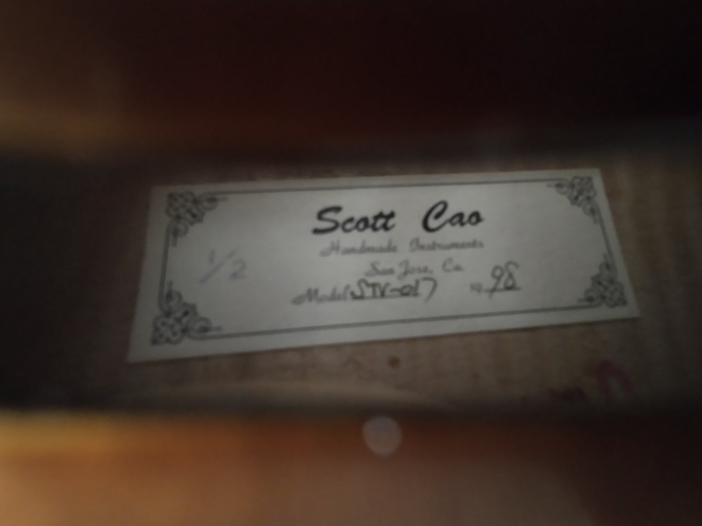 Scott Cao STV-017 Violin 1/2 - 1998 - Natural