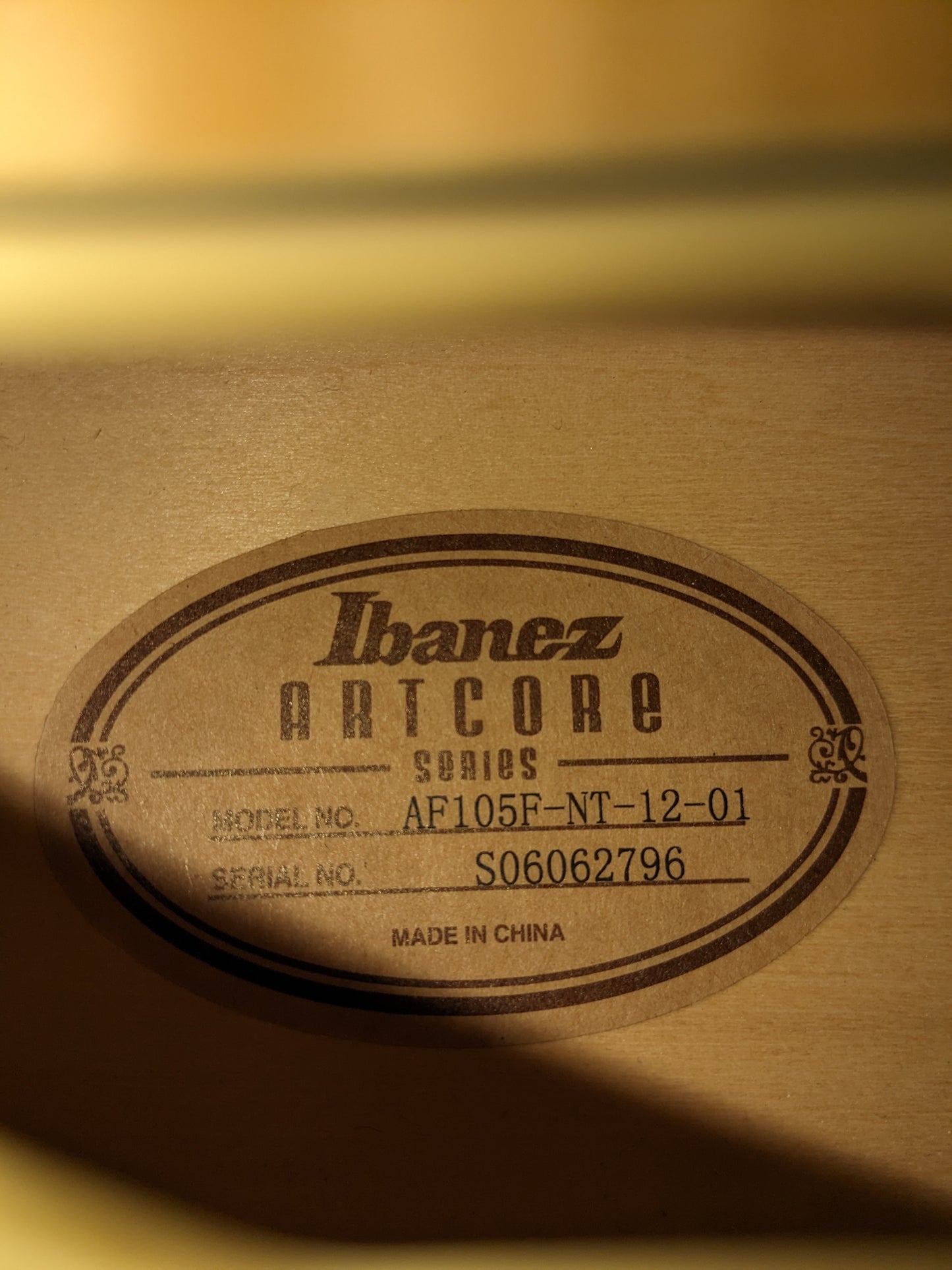 Ibanez AF105F-NT Artcore Custom 2005 - 2007 - Natural