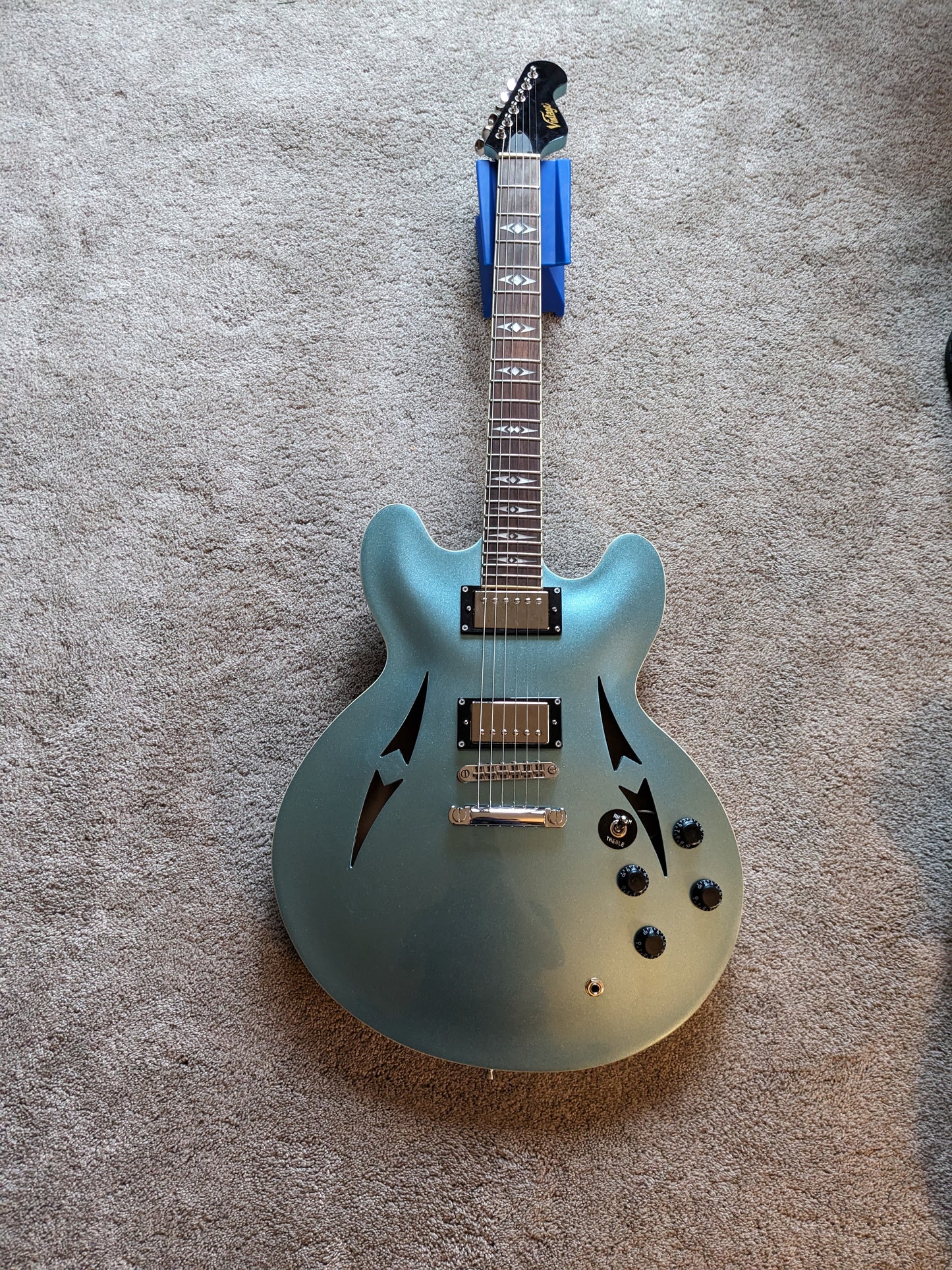 Vintage VSA-540 - 2015 Pelham Blue - Gibson Burstbucker 2 & 3