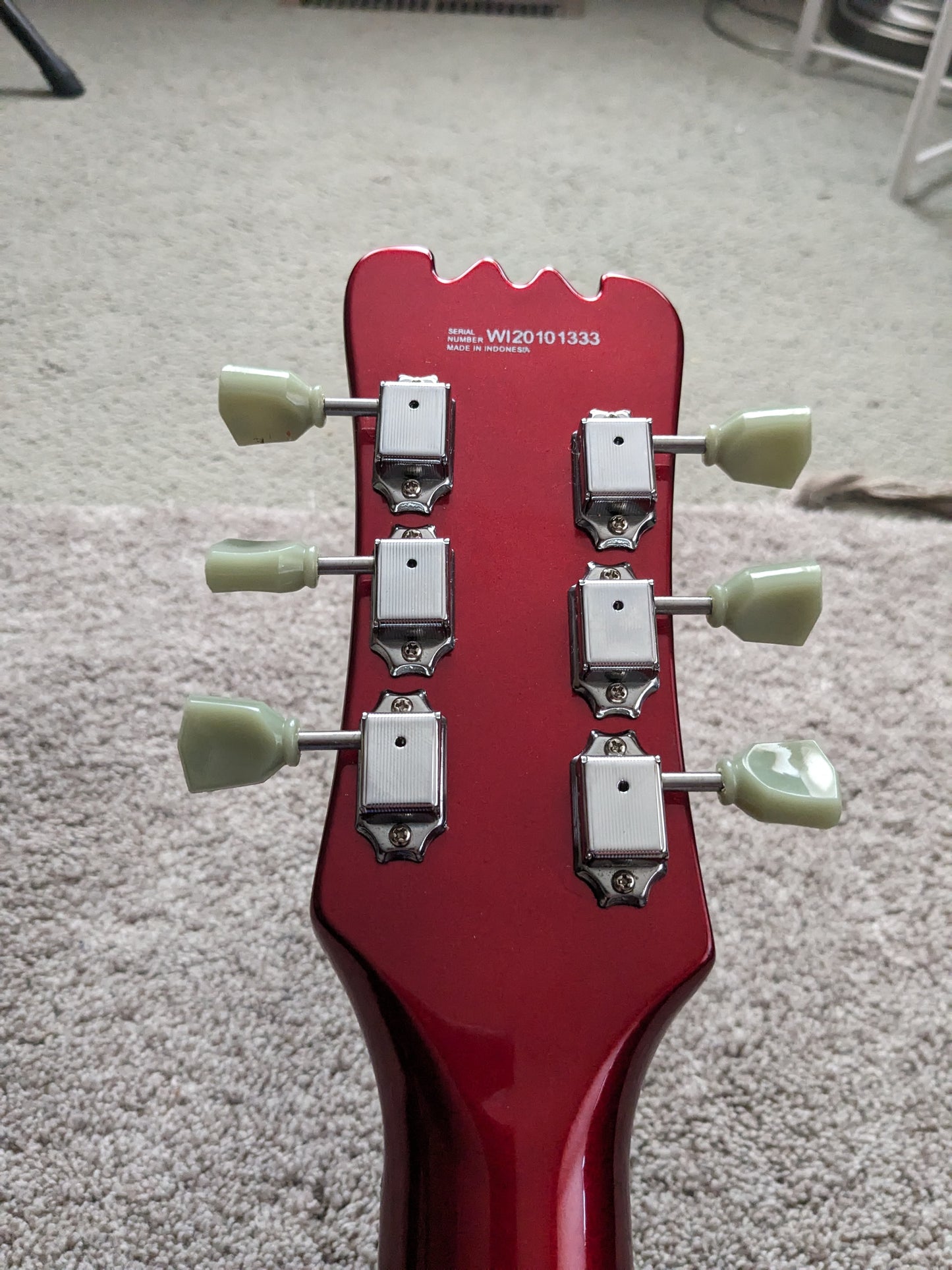 Eastwood Sidejack Baritone DLX-M with Maple Fretboard 2022 - Present - Red