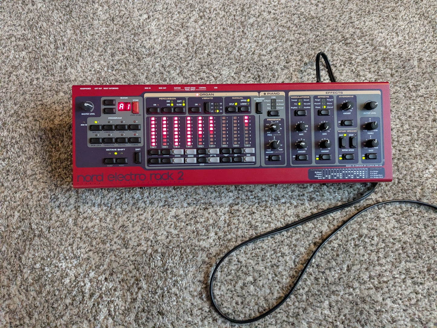 Nord Electro 2 Rack Rackmount Virtual Electromechanical Piano 2002 - 2009 - Red