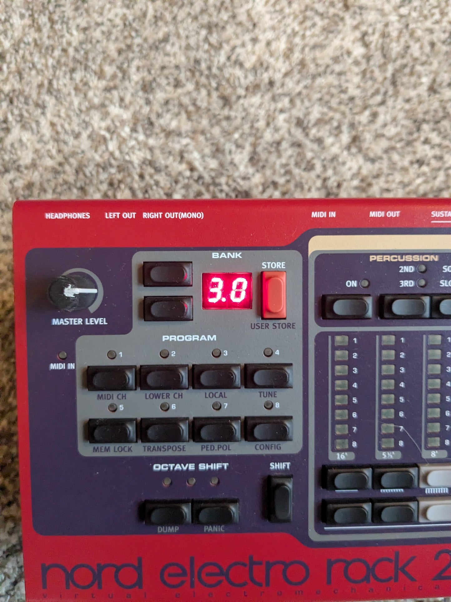 Nord Electro 2 Rack Rackmount Virtual Electromechanical Piano 2002 - 2009 - Red