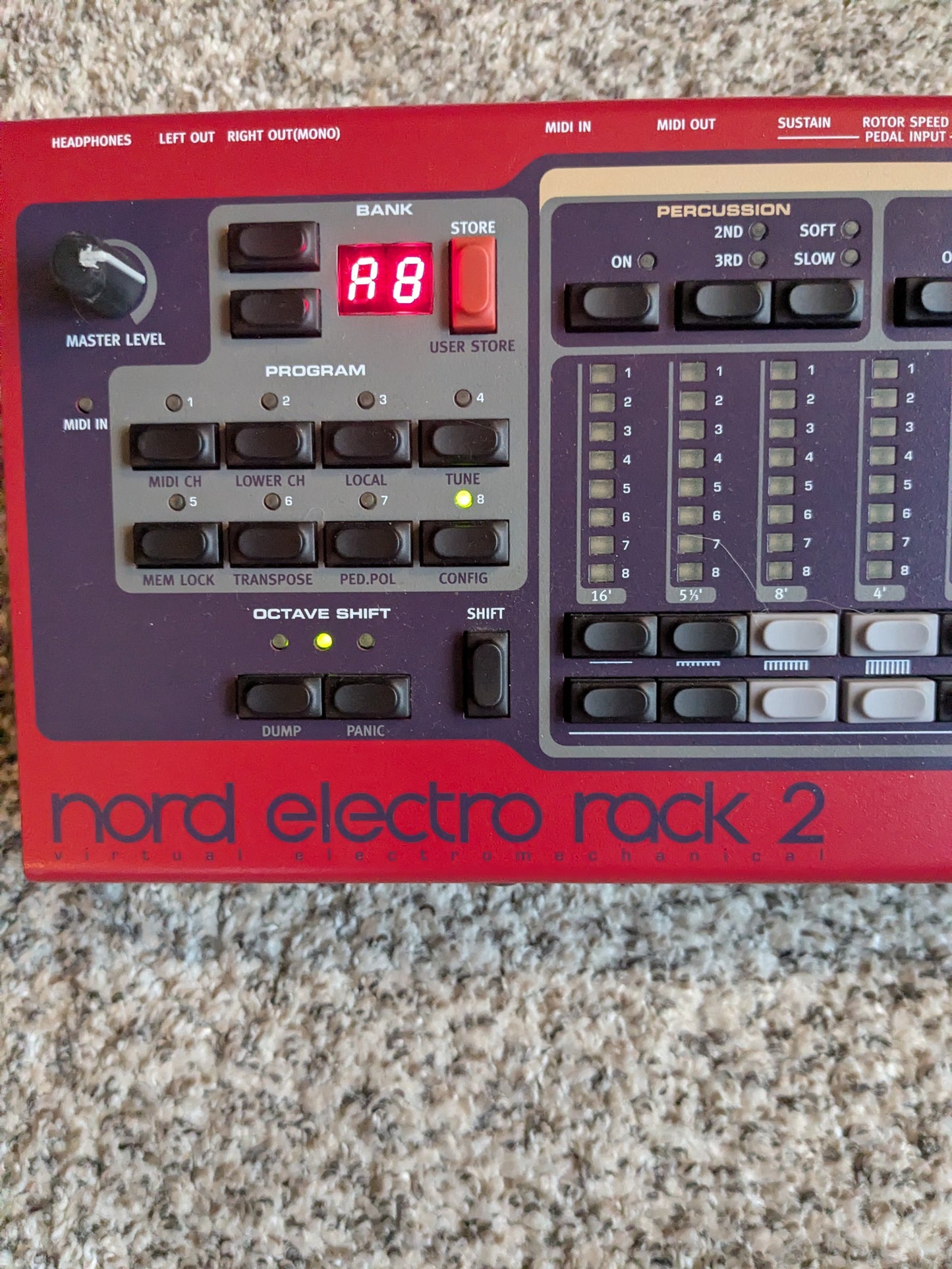 Nord Electro 2 Rack Rackmount Virtual Electromechanical Piano 2002 - 2009 - Red