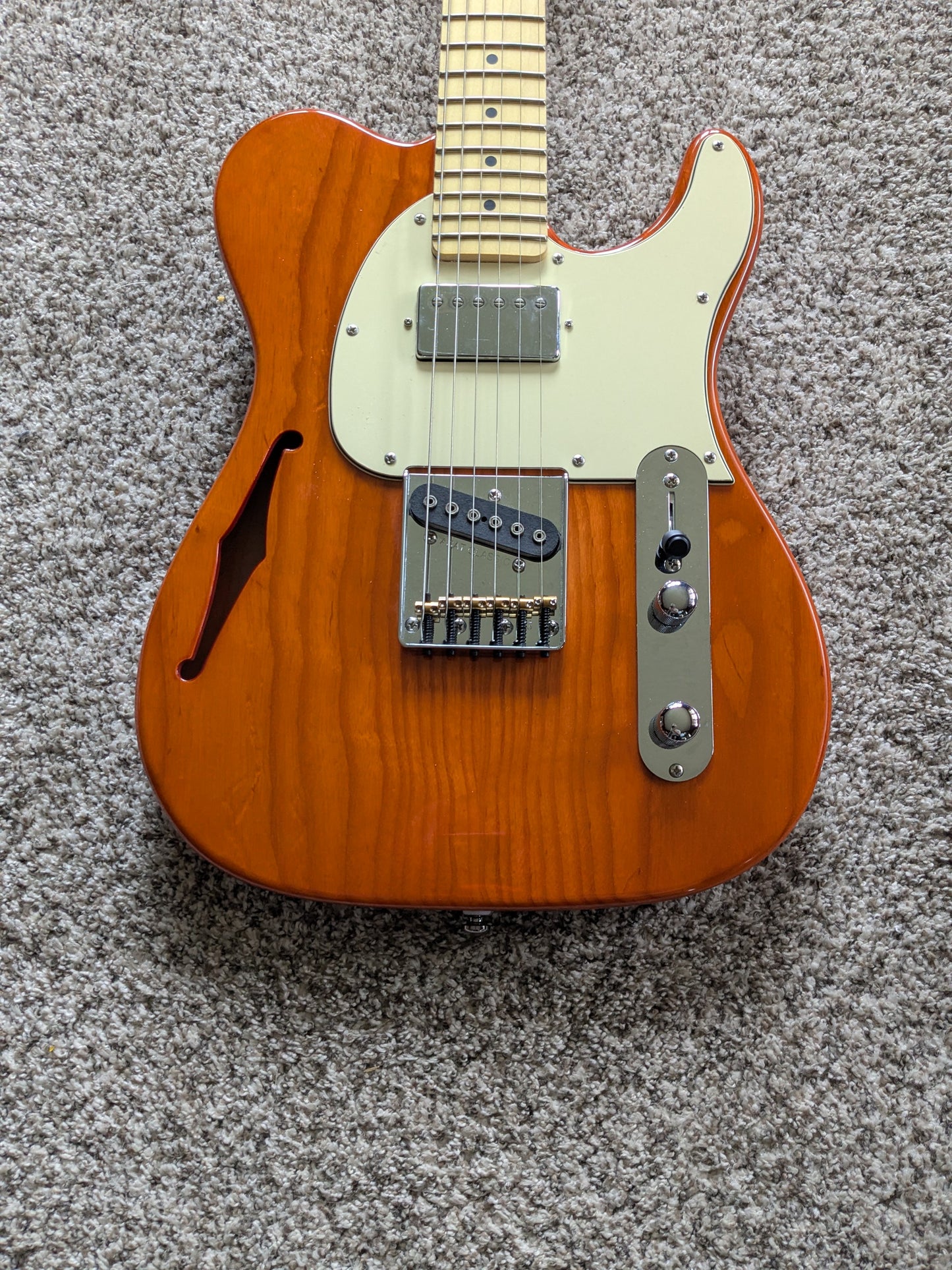 G&L Tribute Series ASAT Classic Bluesboy Semi-Hollow with Maple Fretboard 2010 - Present - Clear Orange