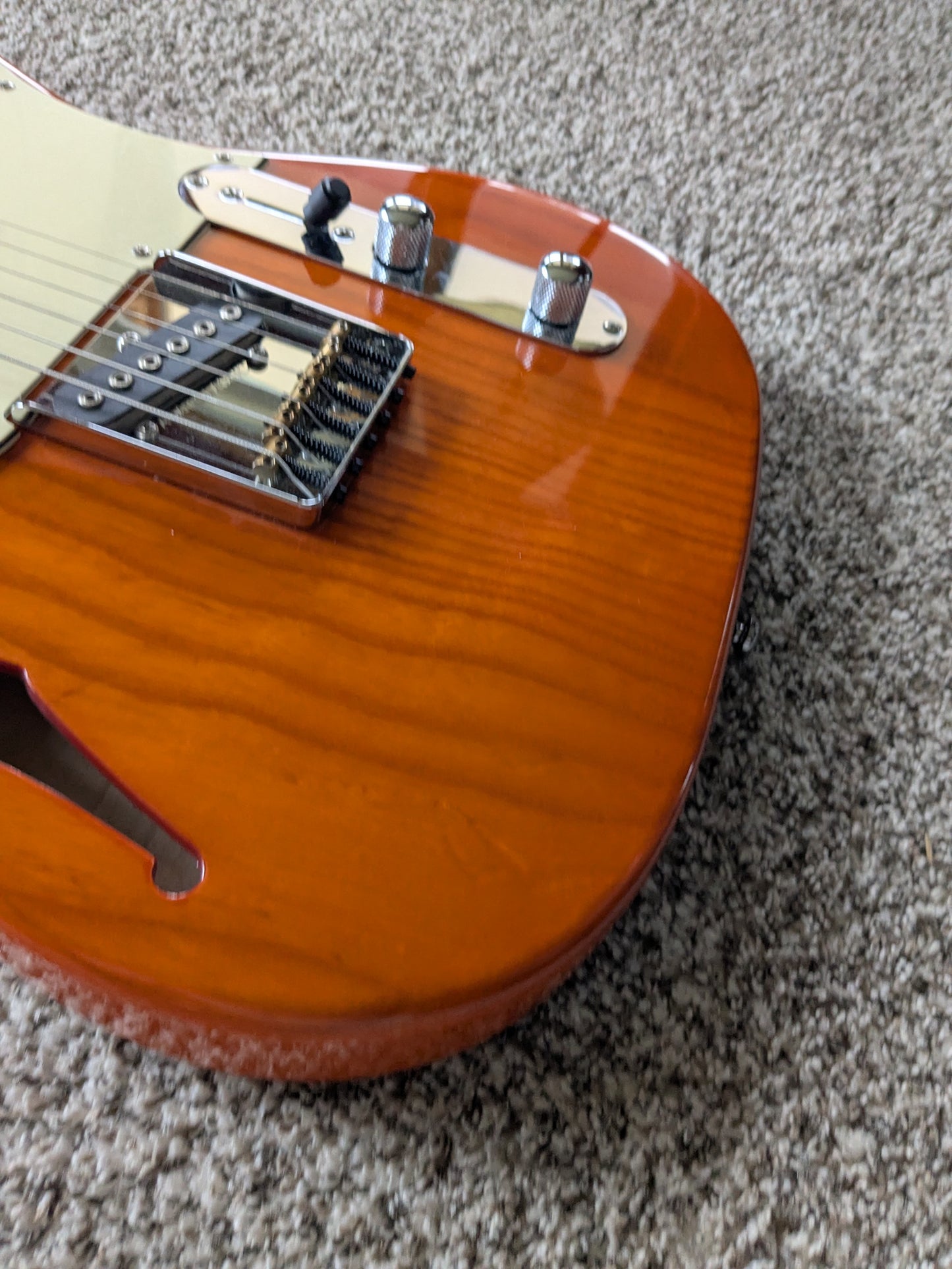 G&L Tribute Series ASAT Classic Bluesboy Semi-Hollow with Maple Fretboard 2010 - Present - Clear Orange