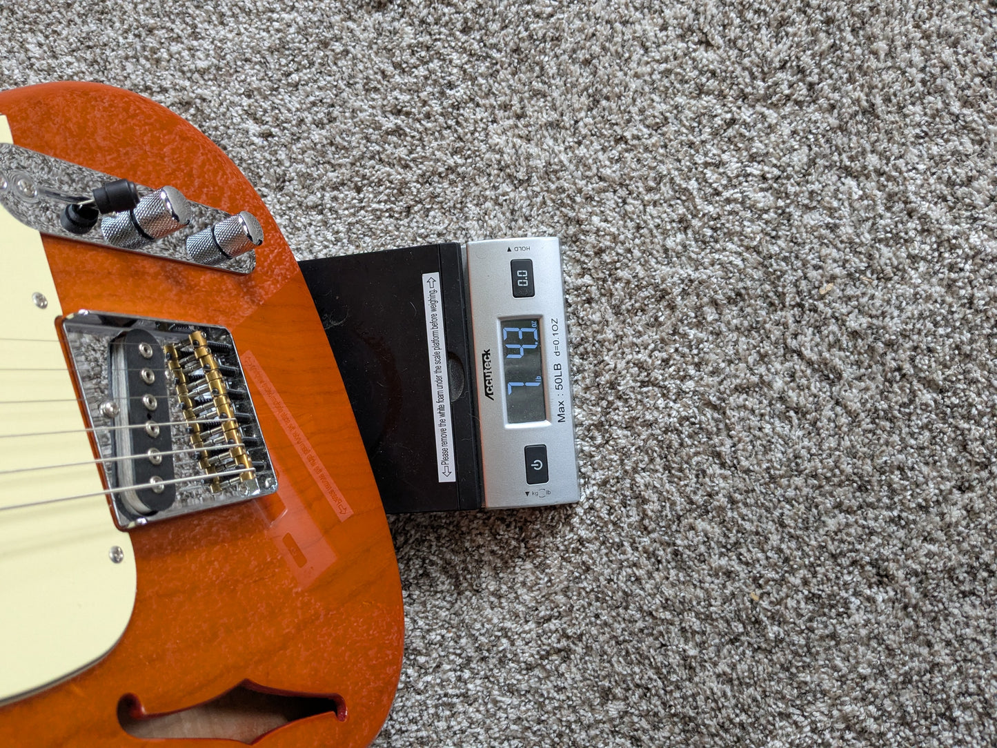 G&L Tribute Series ASAT Classic Bluesboy Semi-Hollow with Maple Fretboard 2010 - Present - Clear Orange