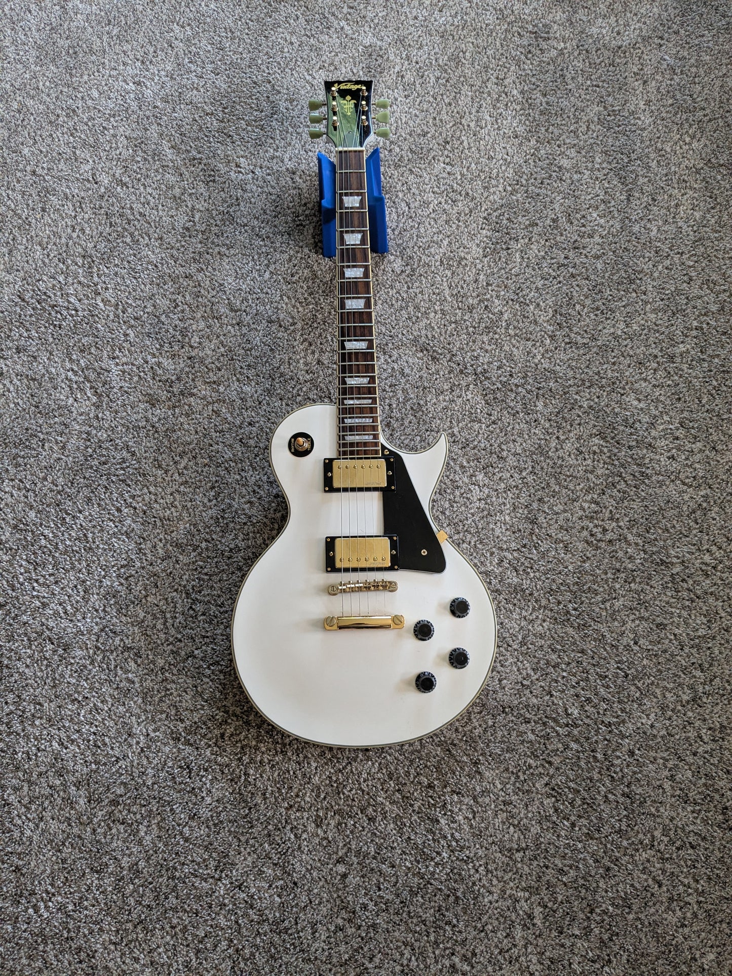 Vintage V100-AW Chrome Hardware Reissued Series Single Cut 2010s - Arctic White